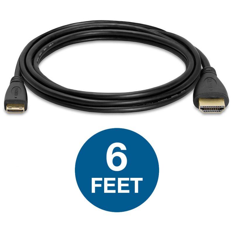 High-Speed Mini HDMI to HDMI Cable Adapter HDMI A to HDMI Mini Type C 4K HDMI Cable - 