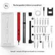 iFu Electric Screwdriver with Bits Mini Precision Charging Screwdriver for Mobile Phone Laptop D2 red