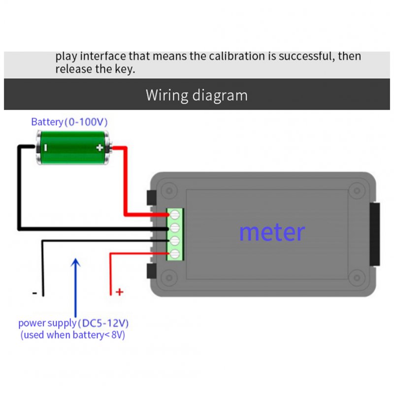 Digital Battery Tester 0~100v Voltmeter Universal Lithium Lead-acid Battery Meter 