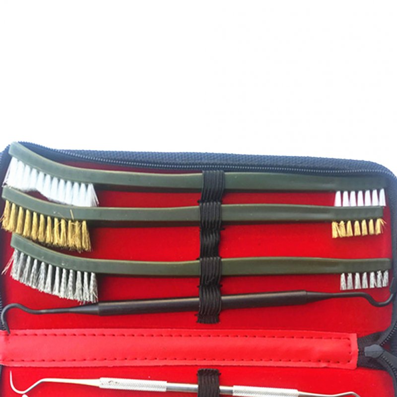 Multifunctional Cleaning Brush Set With Carry Case Organizer Portable Stainless Steel Cleaning Kit set