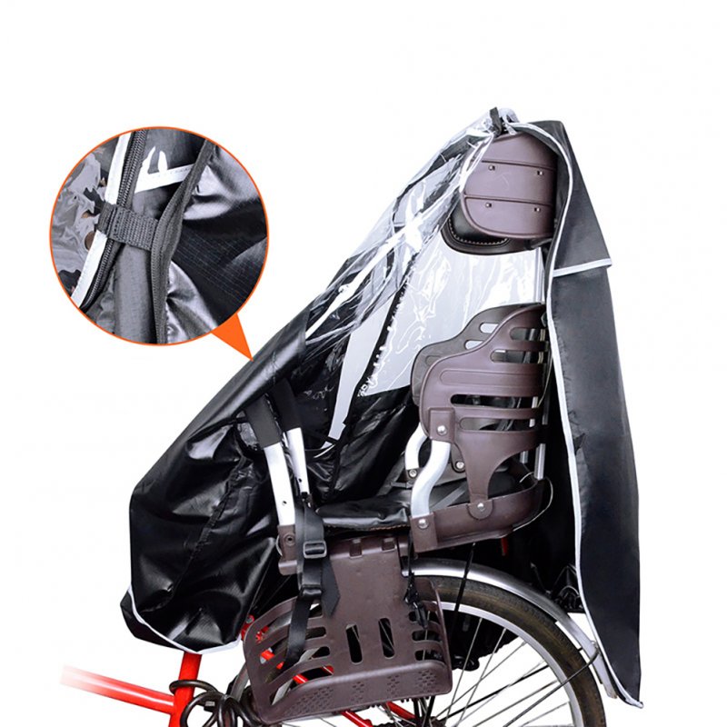 Bike Rear Seat Canopy With Window Bike Child Seat Rainproof Windproof Cover For Child Bike Seat 78 x 55 x 45cm 