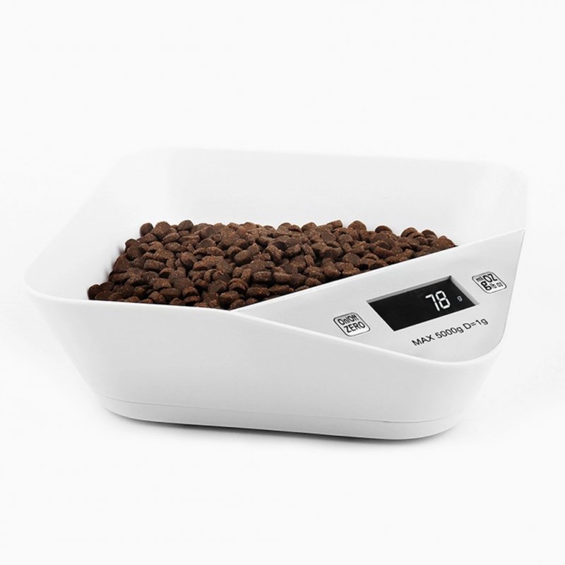 Pet Food Measuring Scale Highly Accurate 5000g Kitchen Digital Food Scale With Bowl For Feeding Pet Cooking Baking 