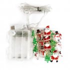 0.06w 10 LEDs Christmas String Light 1m 10 Lights Battery Powered Santa Snowman Decorative Fairy Light