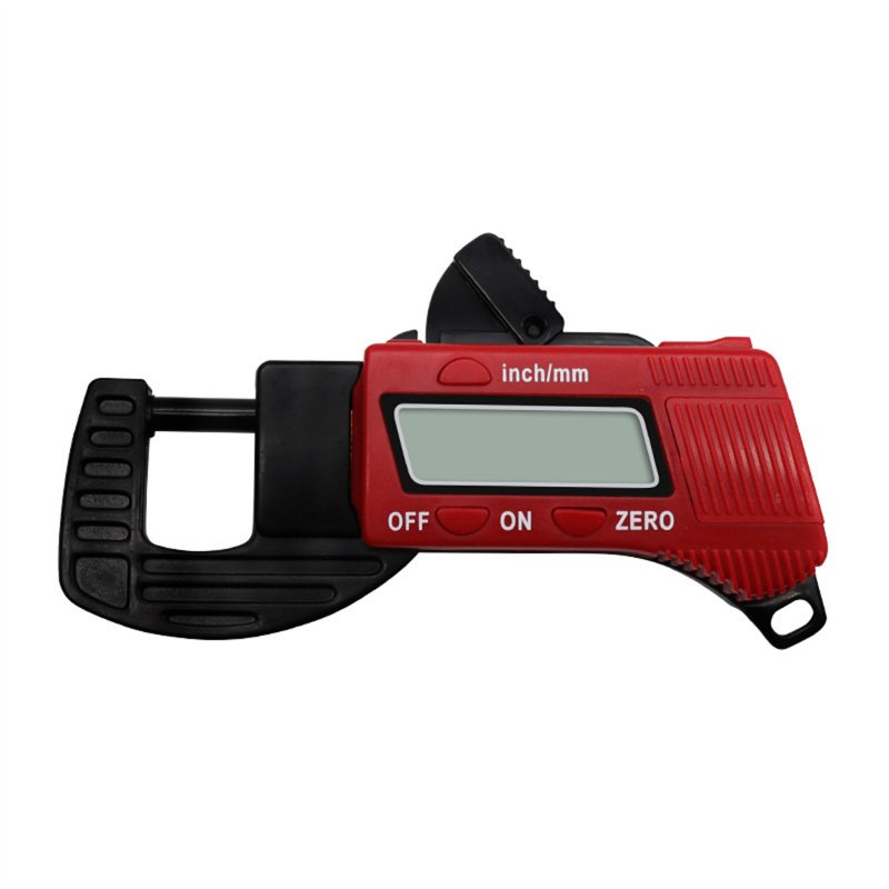 0-12.7MM Digital Thickness Caliper Micrometer Gauge Electronic Micrometer Thickness Meter Exact Measurement Tool Micrometer With LCD Display Screen Thickness Meter Red model