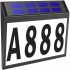 0 2w Solar Door Plaque Ip44 Waterproof Automatical On off House Address Number Light Set House Sign as shown