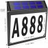 0 2w Solar Door Plaque Ip44 Waterproof Automatical On off House Address Number Light Set House Sign as shown