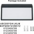 0 2w Solar Door Plaque Ip44 Waterproof Automatical On off House Address Number Light Set House Sign as shown