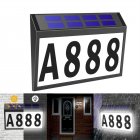 0.2w Solar Door Plaque Ip44 Waterproof Automatical On/off House Address Number Light Set House Sign as shown