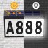 0 2w Solar Door Plaque Ip44 Waterproof Automatical On off House Address Number Light Set House Sign as shown