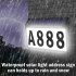 0 2w Solar Door Plaque Ip44 Waterproof Automatical On off House Address Number Light Set House Sign as shown