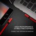 0 3m Double Elbow L Shaped 90 Degree Micro USB Fast Charging Data Transmission Cable for Phone red