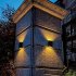 0 3w Outdoor Solar Wall Lamp Super Bright Energy Saving IP45 Waterproof Up Down LED Wall Sconces For Garden Street Balcony Decor white light