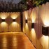 0 3w Outdoor Solar Wall Lamp Super Bright Energy Saving IP45 Waterproof Up Down LED Wall Sconces For Garden Street Balcony Decor white light