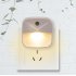 0 4W LED Intelligent Light Control Energy Saving Induction Lamp Night Light Plug Style warm light US regulations  flat plug 