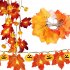 0 5W Artificial Maple Leaves LED String Light Battery Powered For Thanksgiving Halloween Christmas Holiday Decorations small pumpkin Maple Leaf 3 meter 20leds
