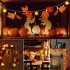 0 5W Artificial Maple Leaves LED String Light Battery Powered For Thanksgiving Halloween Christmas Holiday Decorations small pumpkin Maple Leaf 3 meter 20leds