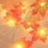 0 5W Artificial Maple Leaves LED String Light Battery Powered For Thanksgiving Halloween Christmas Holiday Decorations small pumpkin Maple Leaf 3 meter 20leds