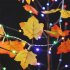 0 5W Artificial Maple Leaves LED String Light Battery Powered For Thanksgiving Halloween Christmas Holiday Decorations small pumpkin Maple Leaf 3 meter 20leds