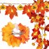 0 5W Artificial Maple Leaves LED String Light Battery Powered For Thanksgiving Halloween Christmas Holiday Decorations small pumpkin Maple Leaf 3 meter 20leds