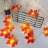 0 5W Artificial Maple Leaves LED String Light Battery Powered For Thanksgiving Halloween Christmas Holiday Decorations small pumpkin Maple Leaf 3 meter 20leds