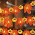 0 5W Artificial Maple Leaves LED String Light Battery Powered For Thanksgiving Halloween Christmas Holiday Decorations small pumpkin Maple Leaf 3 meter 20leds