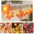 0 5W Artificial Maple Leaves LED String Light Battery Powered For Thanksgiving Halloween Christmas Holiday Decorations small pumpkin Maple Leaf 3 meter 20leds