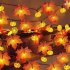 0 5W Artificial Maple Leaves LED String Light Battery Powered For Thanksgiving Halloween Christmas Holiday Decorations small pumpkin Maple Leaf 3 meter 20leds