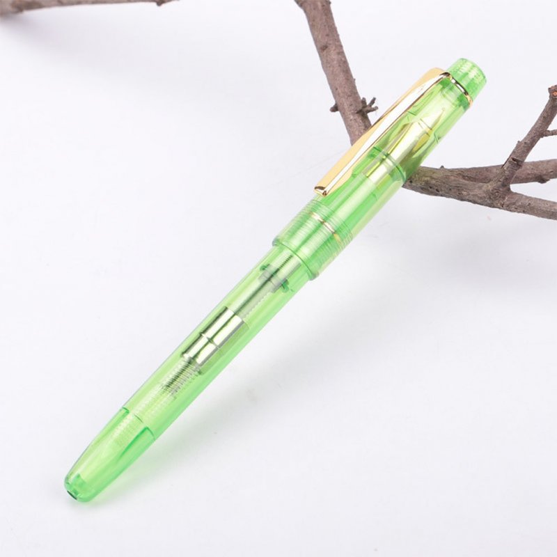 0.5mm Fashion Exquisite Fountain Pen Delicate Stationery Pen School Office Supplies Transparent green_0.5mm