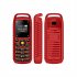 0 66 Inch BM25 Mini Phone MT6261DA 32MB RAM 32MB ROM 380mah Battery Supporting Dual Sim Card Mobile Phone Dialer Red