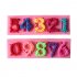 0 9 Numbers Birthday Digital Mold Lollipop Mould Number Shape Silicone Cake Mold Chocolate Mould Birthday Cake Tools Pink