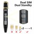 0 96 inch BM111 Mini Phone Pen Fan 3 in 1 Phone MTK6261 32Mb RAM 32Mb ROM 1800mah Battery Dual Card Mobile Phone Black