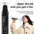 0 96 inch BM111 Mini Phone Pen Fan 3 in 1 Phone MTK6261 32Mb RAM 32Mb ROM 1800mah Battery Dual Card Mobile Phone Black