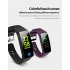 0 96 inch IPS Color Screen IP67 Waterproof Hearte Rate Blood Pressure Monitor Fitness Tracker Wristband Bracelet black
