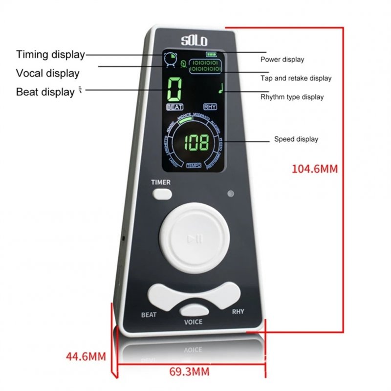 Universal Accurate Electronic  Metronome Mini Metronome Timing Function Ic Voice Chip Smart Chip For Guzheng Piano Guitar Violin 