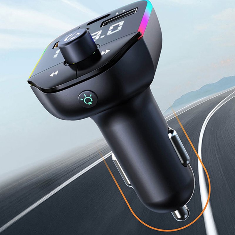 Car Fm Transmitter Bluetooth-compatible Handsfree Calling Wireless Car Kit Stereo Mp3 Music Player Usb Charger 