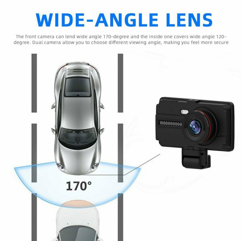 Dual Lens Car Dvr Dash Cam Video Recorder G-sensor HD 1080P Night Vision Parking Monitor 