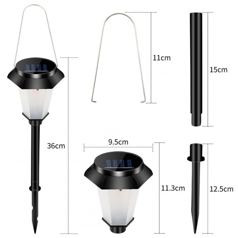 Outdoor Solar Torch Lights Waterproof Garden Patio Flickering Dancing Flame Lamp with 12 LED Bulbs 1 Pack