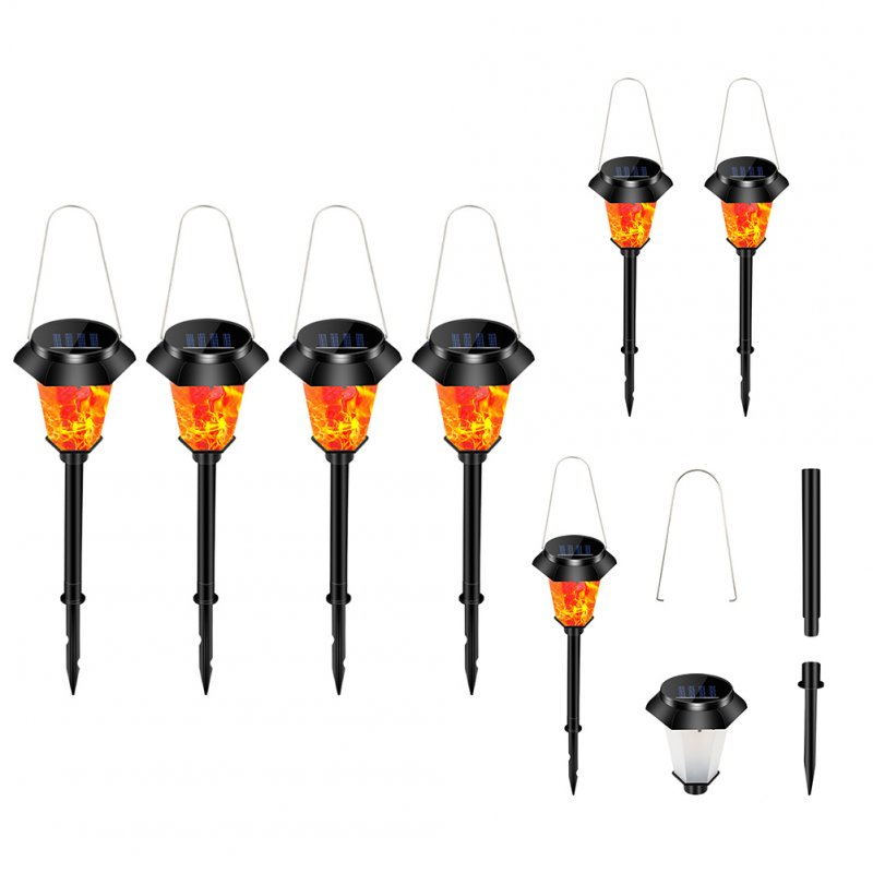 Outdoor Solar Torch Lights Waterproof Garden Patio Flickering Dancing Flame Lamp with 12 LED Bulbs 1 Pack