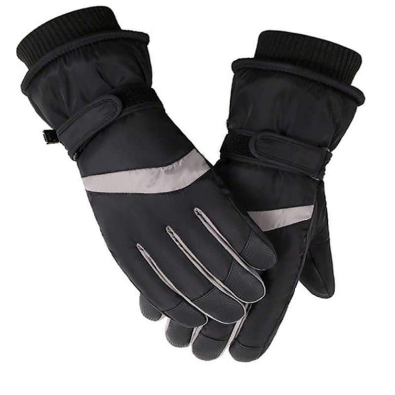 Winter Warm Motorcycle Gloves Ski Cycling Touch Screen Adjustable Wrist Strap Sports Travel Camping Gloves 