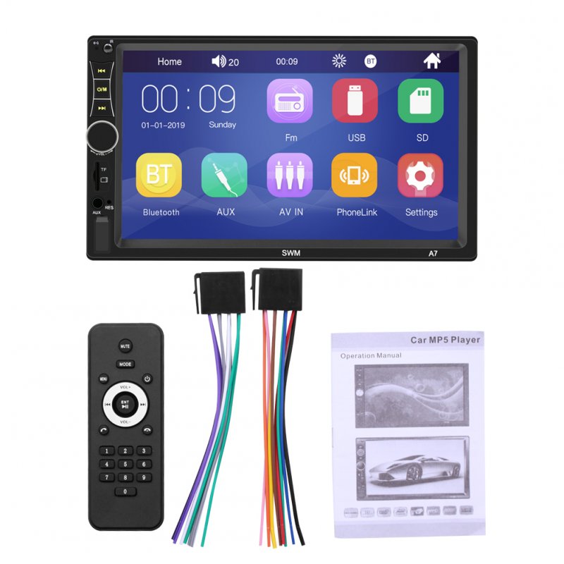 A7 2 Din 7 inch Car Radio Autoradio Universal Car Multimedia MP5 Player HD Bluetooth Usb Flash Drive Phone Interconnect MP3 Player Radio 