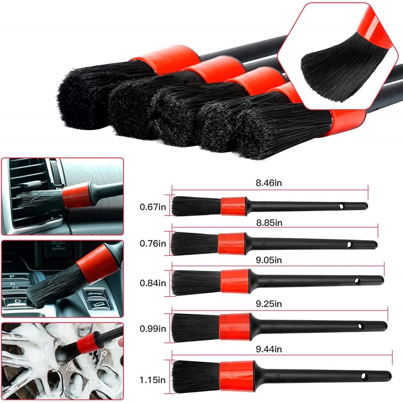 16pcs Plastic Car Electric Brush Car Detail Brush Cleaning Brush Set Car Cleaning Tool 