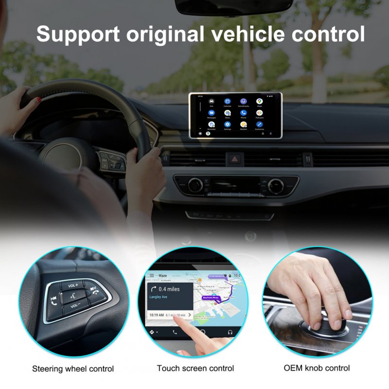 Car Wireless Adapter Compatible for Android Wire-Controlled to Wireless Auto External Module Multimedia Player 