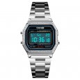 SKMEI Women Fashion Electronic Watch Silver