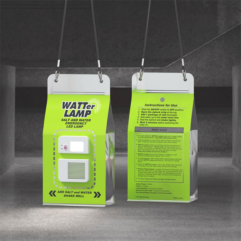 Portable LED Lanterns Salt Water Powered Emergency Light LED Camping Lantern For Power Outages Hiking Fishing & Hurricane 