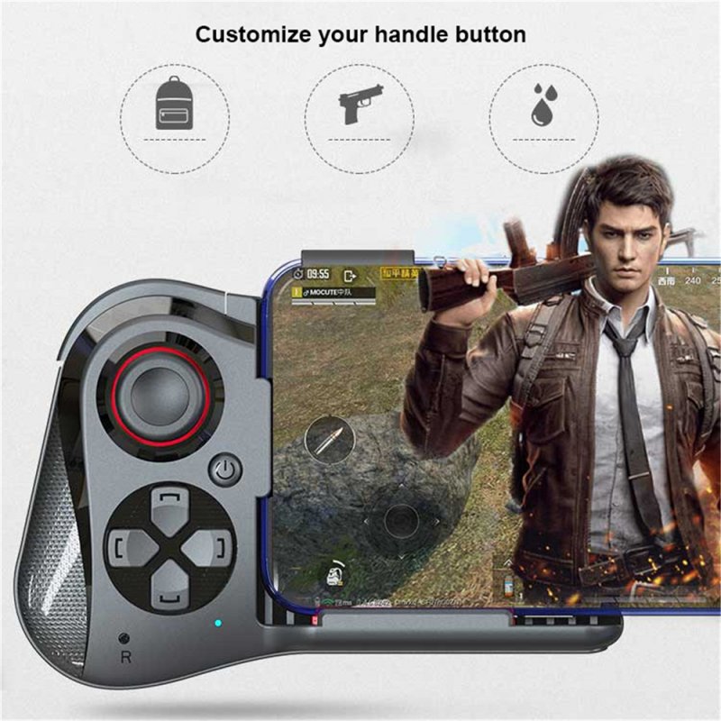 For MOCUTE-059 One-handed Wireless Bluetooth Gamepad for Android IOS Phone PUBG Game Pad Rechargeable Game Handle 