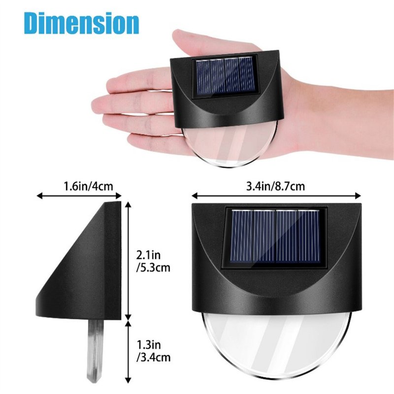 4 Packs LED Solar Wall Lights With 1.2V 600mAh Battery 22LM High Brightness Auto On/Off Dusk To Dawn Wall Lamp 
