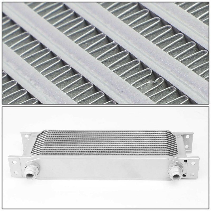 Universal 248mm 13-row 10AN Coolant Transmission Engine Oil Cooler Extra Radiator Kit