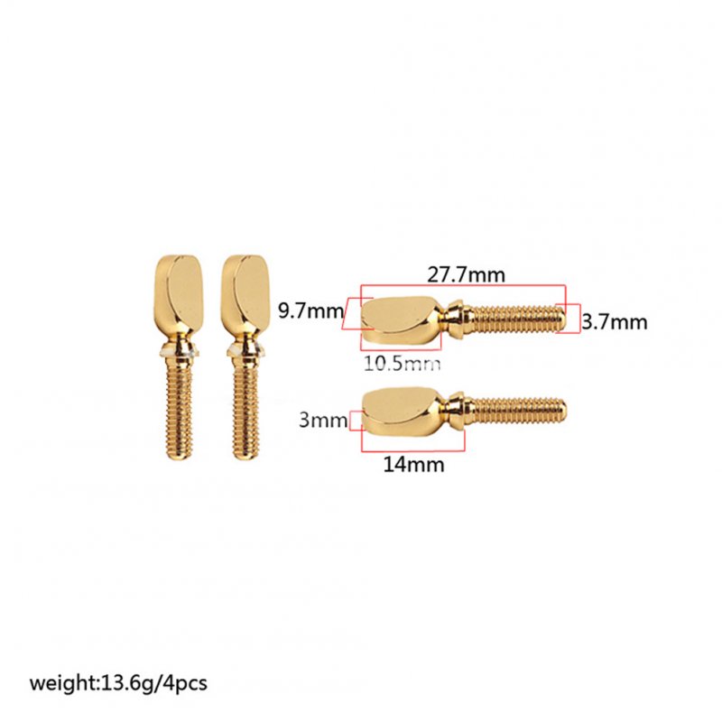 4pcs Gold Clip Screw for Alto Saxophone Mouthpiece Ligature Musical Instrument Accessories Gold