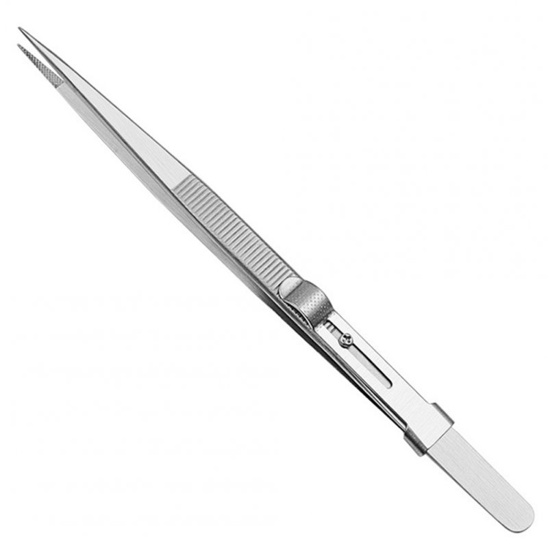 Jewelry Tweezers Professional Slotted Stainless Steel Tweezers Multipurpose Tweezers for Diy Diamond Gem Jewelry 