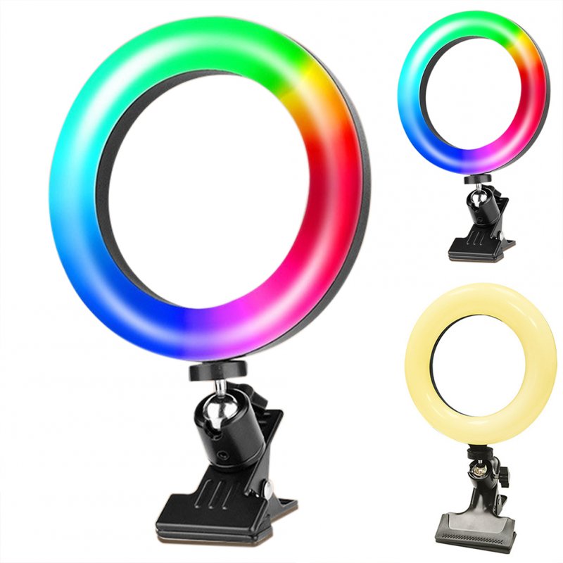 Color Selfie Light Ring USB Powered Light Video Conference Portable 16CM Fill Light For Mobile Phone Tablet Laptop Camera 